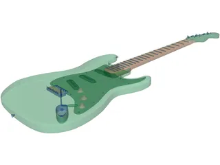 Fender Stratocaster Guitar 3D Model preview