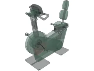 Exercise Bike Recline XT 3D Model preview