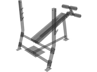 Bench Press 3D Model preview
