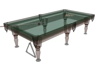 Billiard Table Rio 3D Model preview
