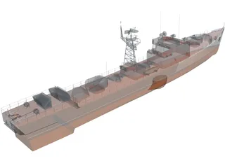 Mirka II Frigate 3D Model preview