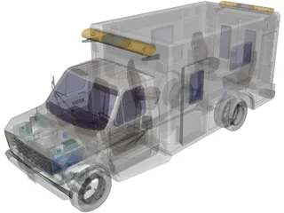 Ford Ambulance 3D Model preview