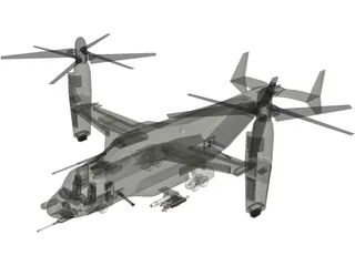 Bell-Boeing V-22 Osprey 3D Model preview