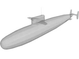Submarine 3D Model preview