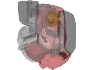 Honda GXV160 Engine 3D Model preview