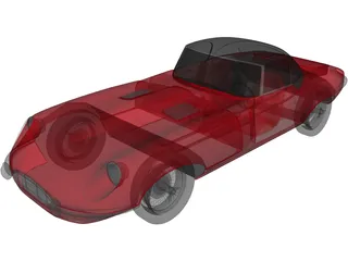 Jaguar E-type 3D Model preview