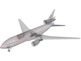 McDonnell Douglas DC-10 American Airlines 3D Model preview
