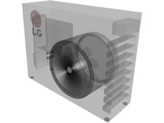 Air Conditioner LG Ext 3D Model preview