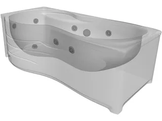 Jacuzzi Bathtub 3D Model preview