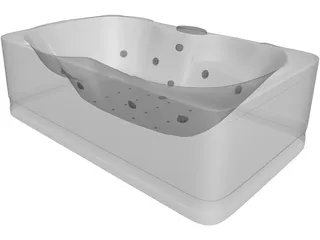 Jacuzzi Bathtub 3D Model preview