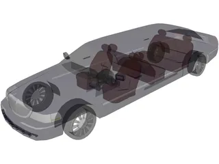 Lincoln Town Limousine (2003) 3D Model preview