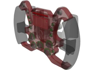 Racing Steering Wheel 3D Model preview