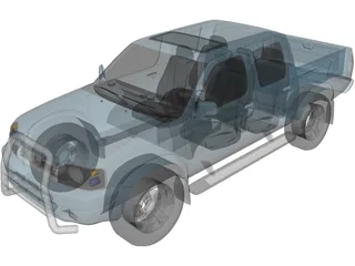 Nissan Navara D22 Turbo Pickup 3D Model preview