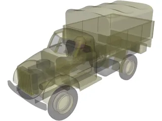 GAZ 63 3D Model preview