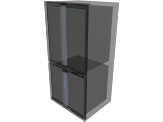 Refrigerator Sharp SJ F77PCS 3D Model preview