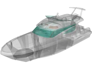 Janneau Motorboat P46 3D Model preview