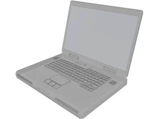 Dell M90 15 inch Laptop Computer 3D Model preview