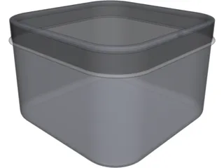 Drawn Metal Tin Can 3D Model preview