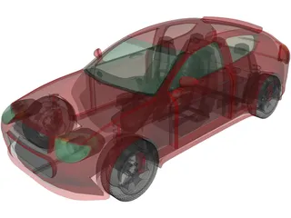 Sport Car Concept 3D Model preview