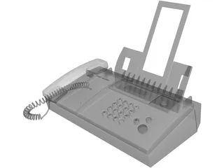 Sharp UX-BS60H Phone Fax Machine 3D Model preview
