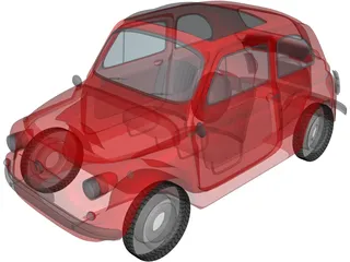 Fiat 500 3D Model preview