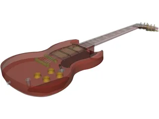 Gibson SG Custom Guitar 3D Model preview