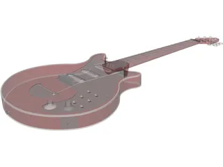 Brian May Red Special Guitar 3D Model preview