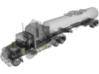 Peterbilt Truck 3D Model preview