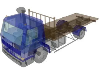 Volvo FL7 Flatbed 3D Model preview