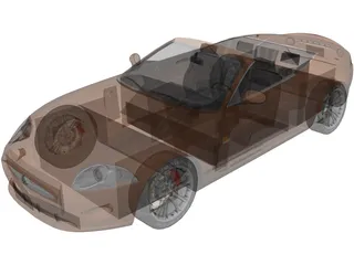 Jaguar XKR Convertible (2007) 3D Model preview