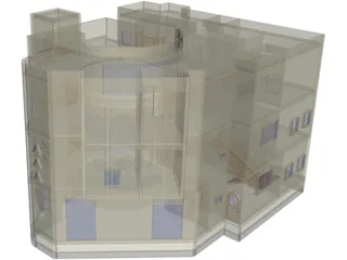 Villa 3 Floors 3D Model preview