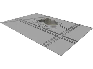 Exhibition Building 3D Model preview