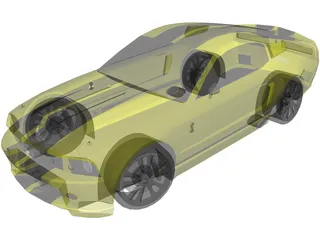 Ford Mustang GT500 Eleanor (2008) 3D Model preview