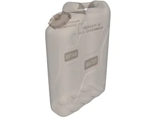 Military Watercan 3D Model preview