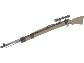 Karabiner 98k Scope 3D Model preview