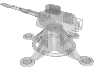105mm Turret 3D Model preview