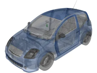 Citroen C2 3D Model preview