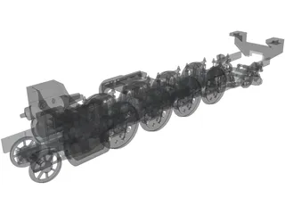 Train Chassis Detailed 3D Model preview