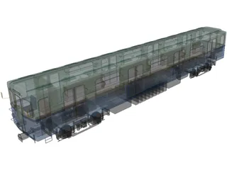 Underground Train Model EZ 3D Model preview