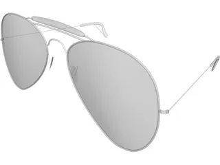 Rayban Sunglasses 3D Model preview