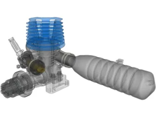 RC Model Engine 3D Model preview