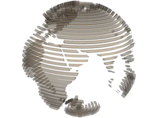 Globe World Map 3D Model preview