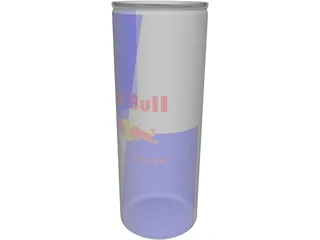 Red Bull Can 3D Model preview