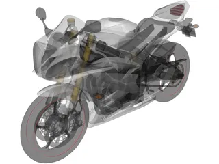 Yamaha YZF-R6 (2009) 3D Model preview