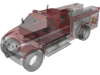Ford F-650 Firetruck 3D Model preview