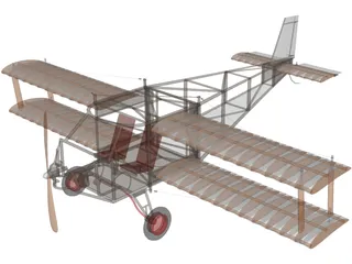 Biplane (1930) 3D Model preview