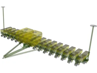 John Deere Corn Planter 3D Model preview