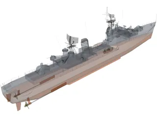 Destroyer Friesland (1958) 3D Model preview