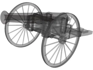 Cannon 19th Century 3D Model preview