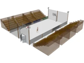 Basketball Court 3D Model preview